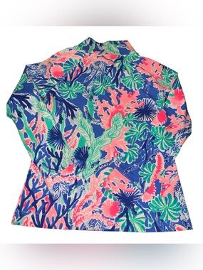 Lilly Pulitzer Captain Popover Long Sleeve Blouse size Small